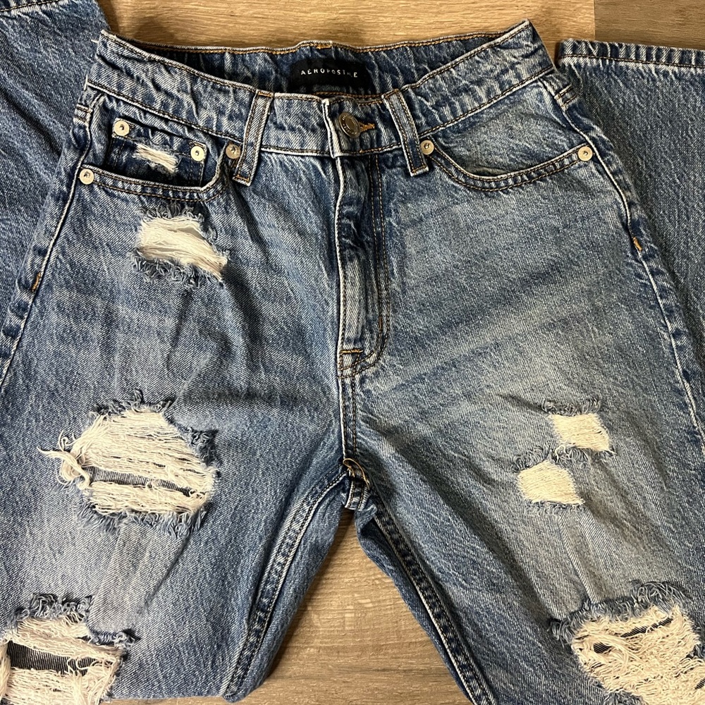 Aeropostale Distressed Mom Jeans